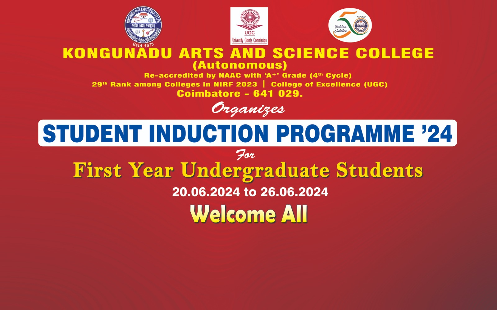 KASC Student induction Programme 2024 19.06.2024 to 26.06.2024